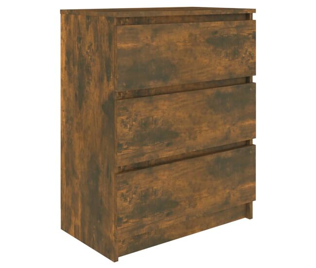 Vidaxl aparador madera contrachapada color roble ahumado 60x35x76 cm