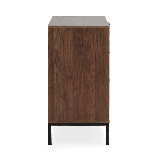 Cômoda Auri 3 gavetas cor Nogueira