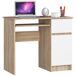 Escritorio de ordenador AKORD PIKSEL derecho 1 puerta 1 cajón 90x50 Escritorio de ordenador AKORD PIKSEL derecho 1 puerta 1 cajón 90x50 Blanco/ Madera