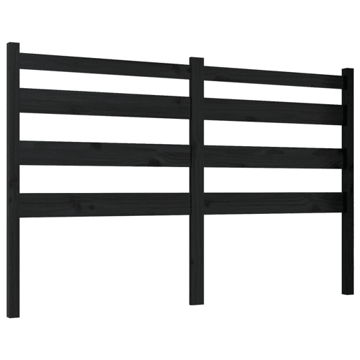 vidaXL Cabeceira de cama 206x4x100 cm pinho maciço preto vidaXL Cabeceira de cama 206x4x100 cm pinho maciço preto