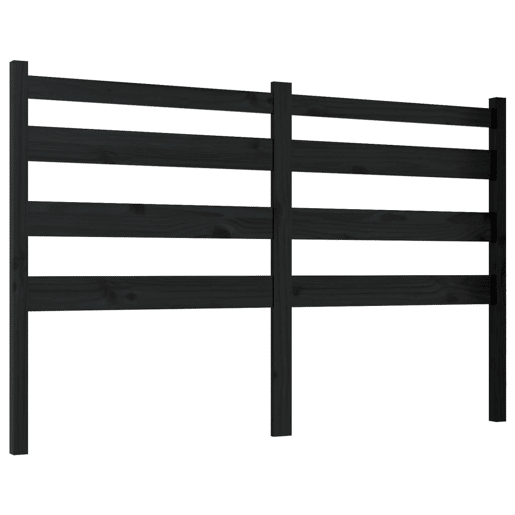 vidaXL Cabeceira de cama 146x4x100 cm pinho maciço preto vidaXL Cabeceira de cama 146x4x100 cm pinho maciço preto
