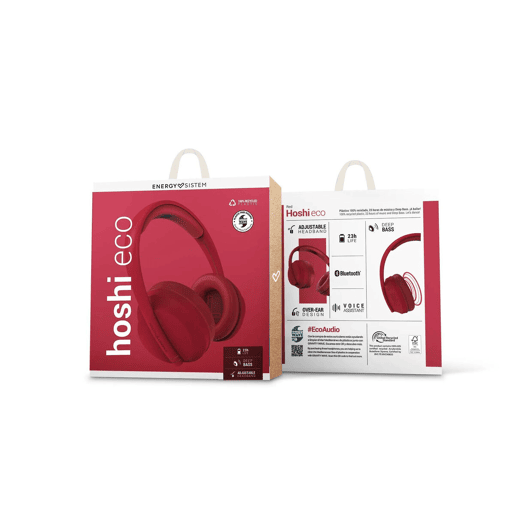 Fones de Ouvido Bluetooth de Faixa de Cabeça Energy Sistem Hoshi ECO Vermelho