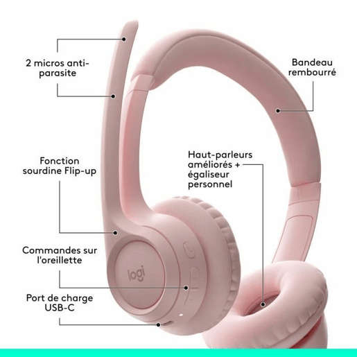 Cabo USB Logitech 981-001412 Cor de Rosa Cabo USB Logitech 981-001412 Cor de Rosa