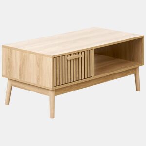 Mesa de centro LYNWOOD Castanho claro com arrumação