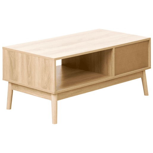 Mesa de centro LYNWOOD Castanho claro com arrumação
