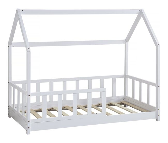 Cama-cabina de madera "Charlotte" - Blanco - 80 x 160 cm