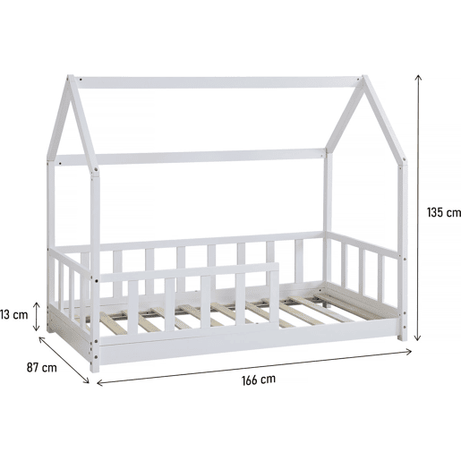 Cama cabine de madeira Charlotte - Branca - 80 x 160 cm - Cama cabine de madeira Charlotte - Branca - 80 x 160 cm -