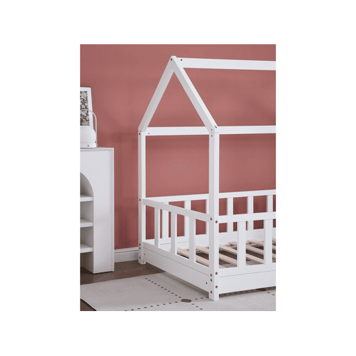 Cama cabine de madeira Charlotte - Branca - 80 x 160 cm - Cama cabine de madeira Charlotte - Branca - 80 x 160 cm -