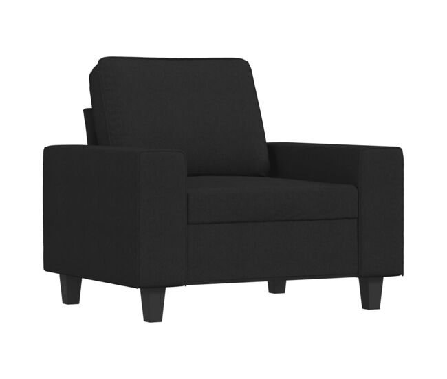 Vidaxl sillón de tela negro 60 cm