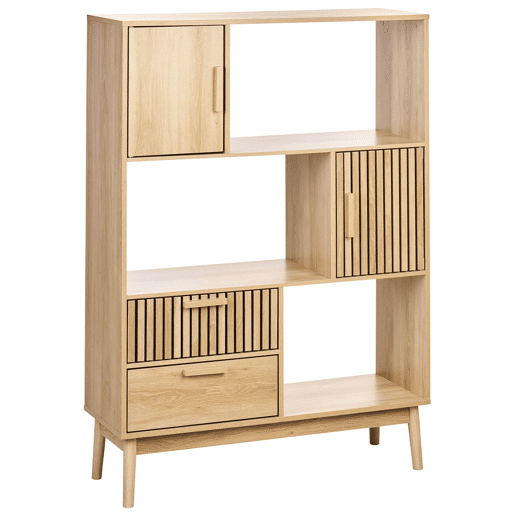 Estante LYNWOOD 140 cm Castanho claro