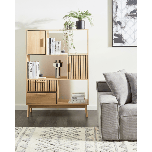 Estante LYNWOOD 140 cm Castanho claro