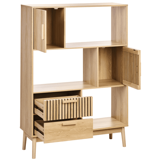 Estante LYNWOOD 140 cm Castanho claro