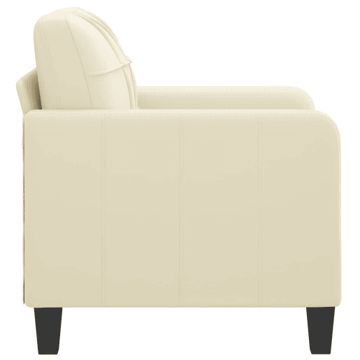 vidaXL Poltrona 60 cm couro artificial creme vidaXL Poltrona 60 cm couro artificial creme