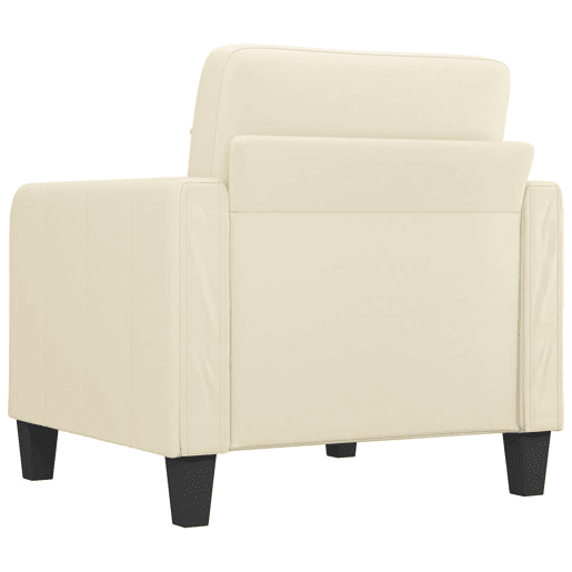 vidaXL Poltrona 60 cm couro artificial creme vidaXL Poltrona 60 cm couro artificial creme