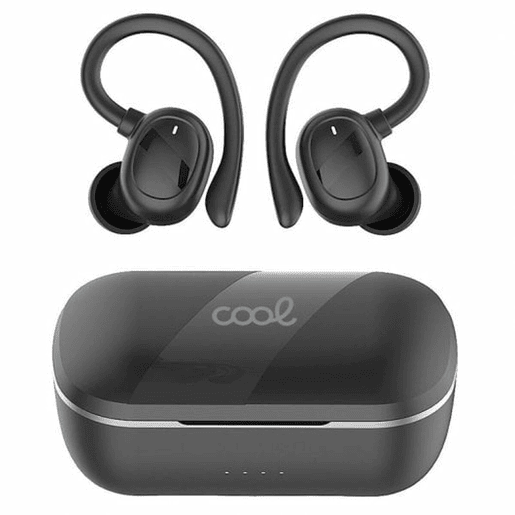 Auriculares Sem Fios com Estojo de Carregamento Cool Fit Sport Preto