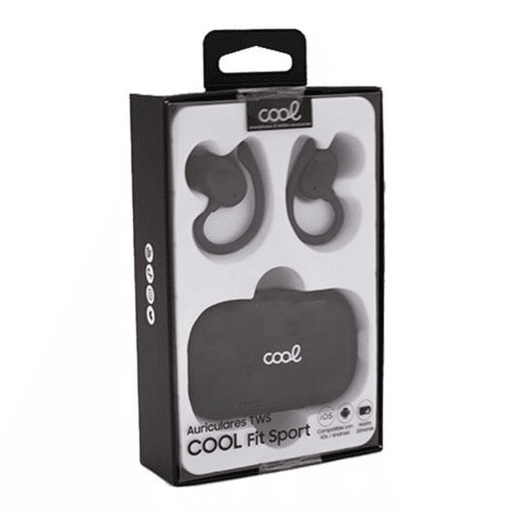 Auriculares Sem Fios com Estojo de Carregamento Cool Fit Sport Preto
