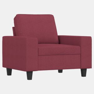 vidaXL Poltrona 60 cm tecido vermelho tinto