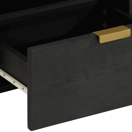 vidaXL Mesa de cabeceira 40x33x46 cm derivados de madeira preto