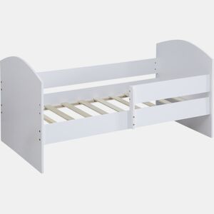 Cama infantil com barreira Victoria - Madeira - Branca - 80 x 160 cm