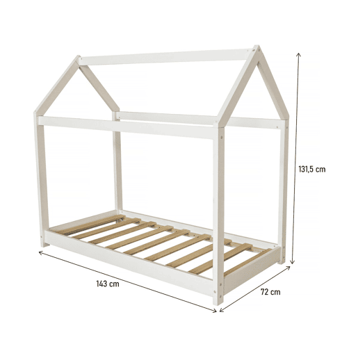 Cama cabine para crianças Camilla - 140 x 70 cm - Branca
