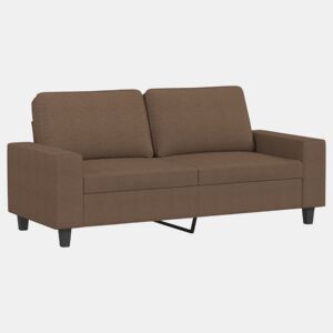 vidaXL Sofá de 2 lugares tecido 140 cm castanho