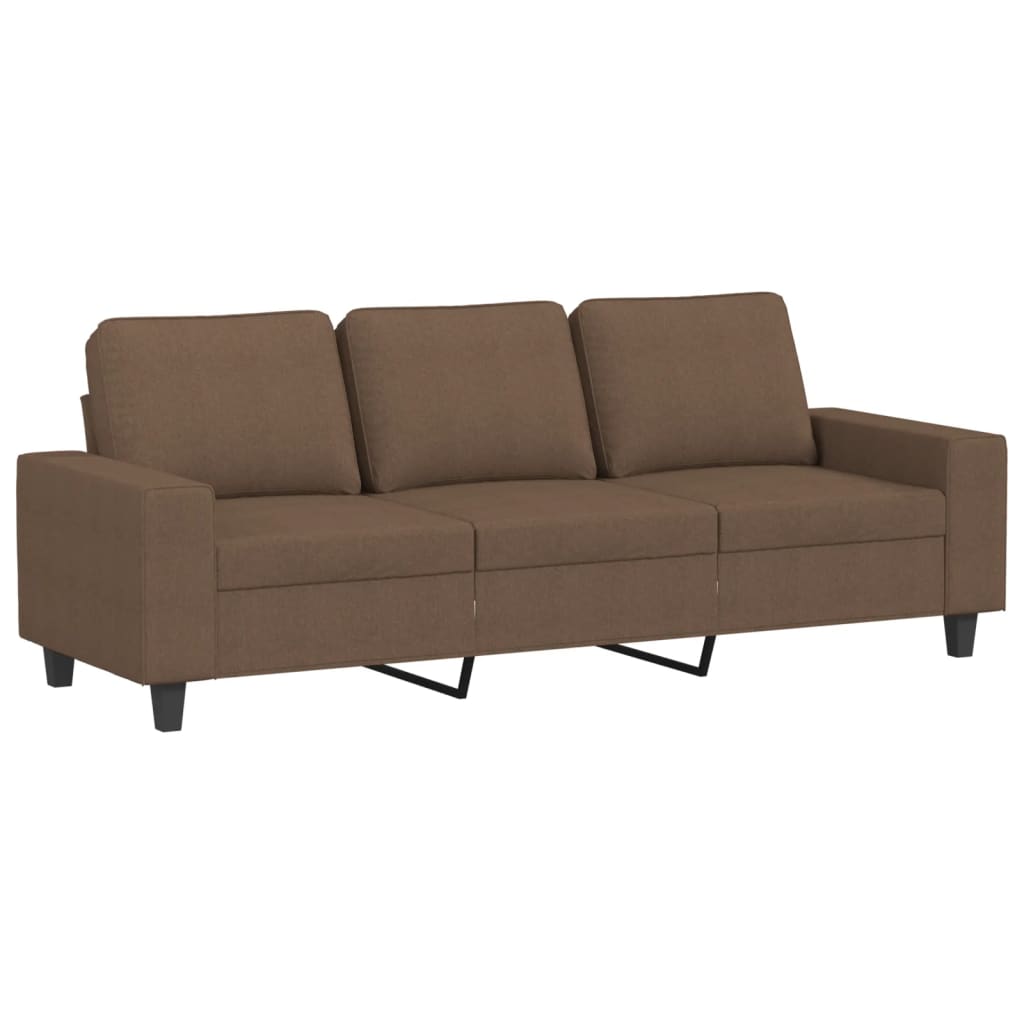 Vidaxl sofá de 3 plazas de tela marrón 180 cm
