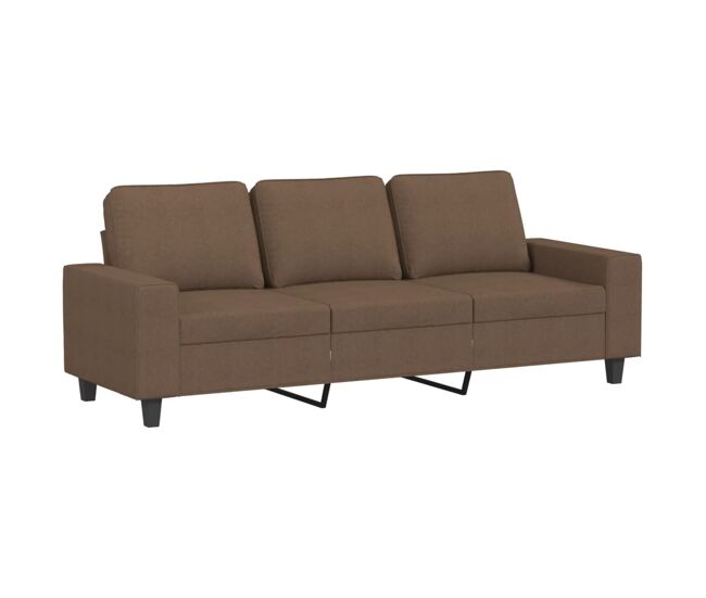 Vidaxl sofá de 3 plazas de tela marrón 180 cm