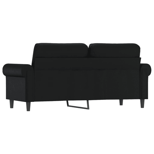 vidaXL Sofá de 2 lugares 140 cm couro artificial preto