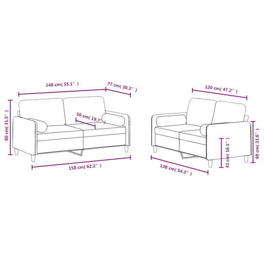 vidaXL 2 pcs conjunto de sofás com almofadas veludo verde-escuro vidaXL 2 pcs conjunto de sofás com almofadas veludo verde-escuro