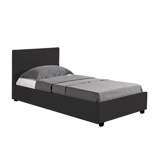 Cama com baú Carla - 90 x 190 cm - Preto
