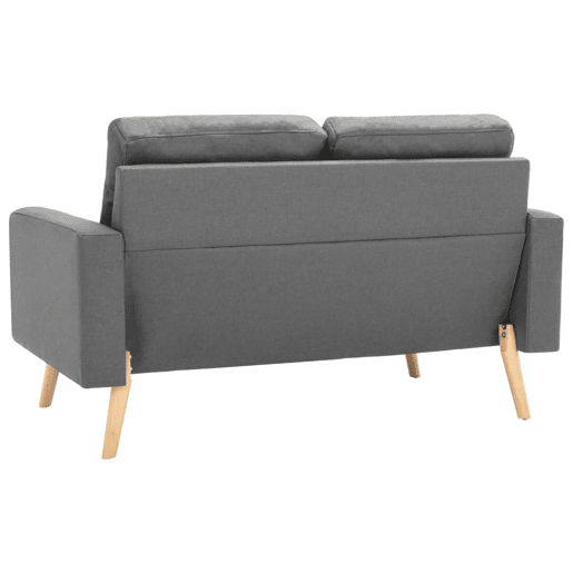 vidaXL 2 pcs conjunto de sofás tecido cinzento-claro vidaXL 2 pcs conjunto de sofás tecido cinzento-claro