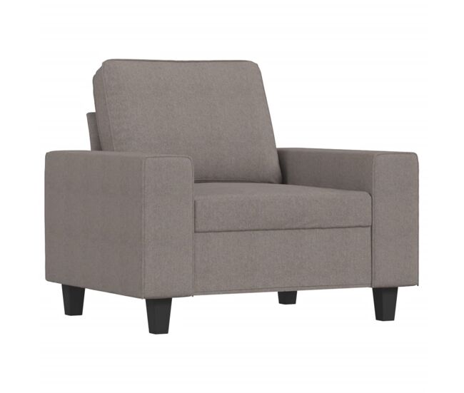 Vidaxl sillón de tela gris taupé 60 cm