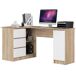 Escritorio B20 AKORD 3 cajones 4 estantes color Roble Craft 155x85 Escritorio B20 AKORD 3 cajones 4 estantes color Roble Craft 155x85 Blanco/ Madera