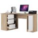 Escritorio B20 AKORD 3 cajones 4 estantes color Roble Craft 155x85 Escritorio B20 AKORD 3 cajones 4 estantes color Roble Craft 155x85 Blanco/ Madera