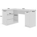 Escritorio B20 AKORD 3 cajones 4 estantes color Roble Craft 155x85 Escritorio B20 AKORD 3 cajones 4 estantes color Roble Craft 155x85 Blanco/ Madera