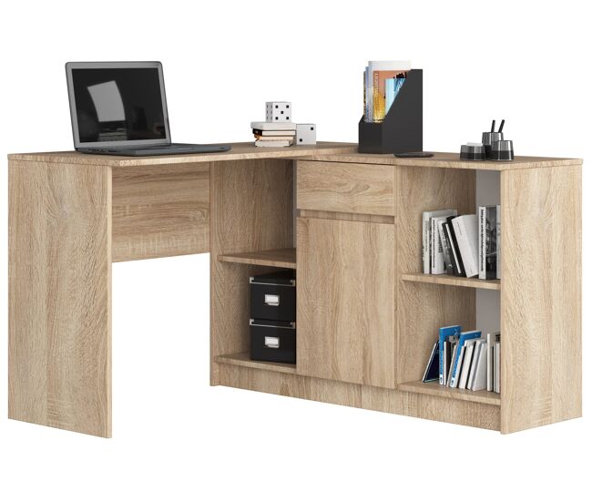 Escritorio esquinero b17 akord color roble sonoma 120 cm