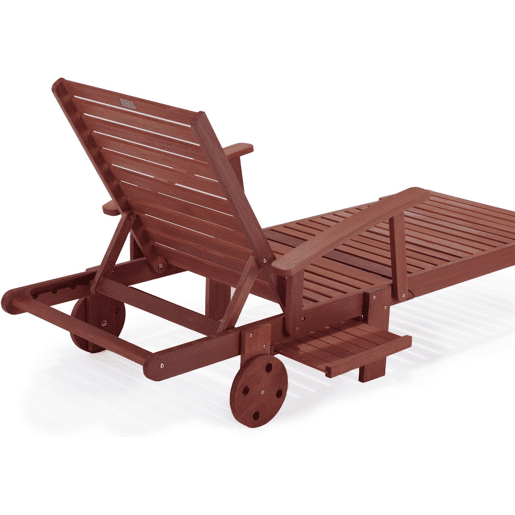 Espreguiçadeira dobrável de madeira Tokyo - Mahogany - Marrom acajú - Lote de 2