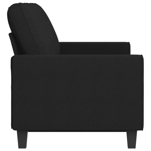 vidaXL Sofá de 3 lugares tecido 180 cm preto vidaXL Sofá de 3 lugares tecido 180 cm preto