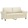 vidaXL Sofá de 2 lugares 140 cm couro artificial cor creme