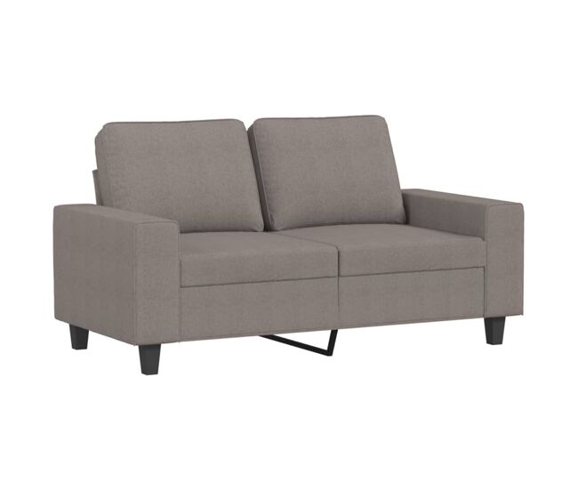 Vidaxl sofá de 2 plazas de tela gris taupé 120 cm