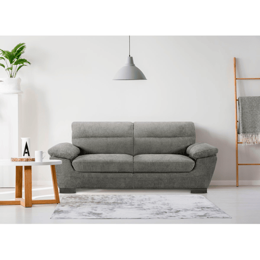 Sofá fixo de tecido Dallas - 210 X 88 X 90 cm - 3 lugares - Cinza
