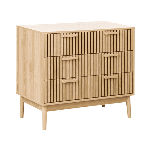 Cómoda 3 gavetas LYNWOOD Castanho claro