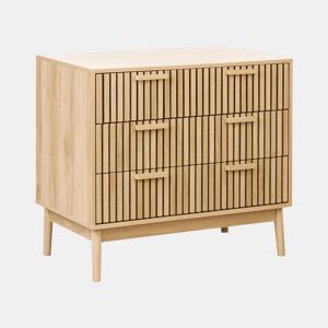 Cómoda 3 gavetas LYNWOOD Castanho claro