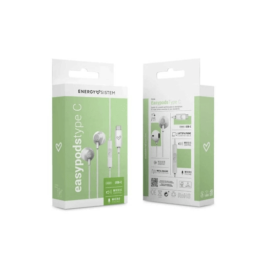 Auriculares Energy Sistem EasyPods Type C Snow