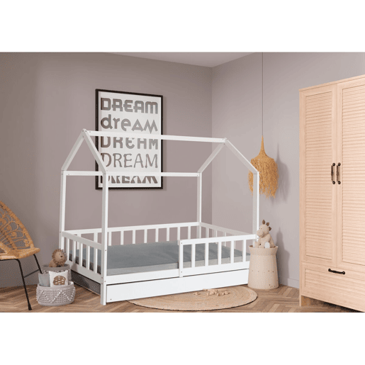 Cama cabine infantil com gaveta Paloma - 90 x 190 cm - Branco