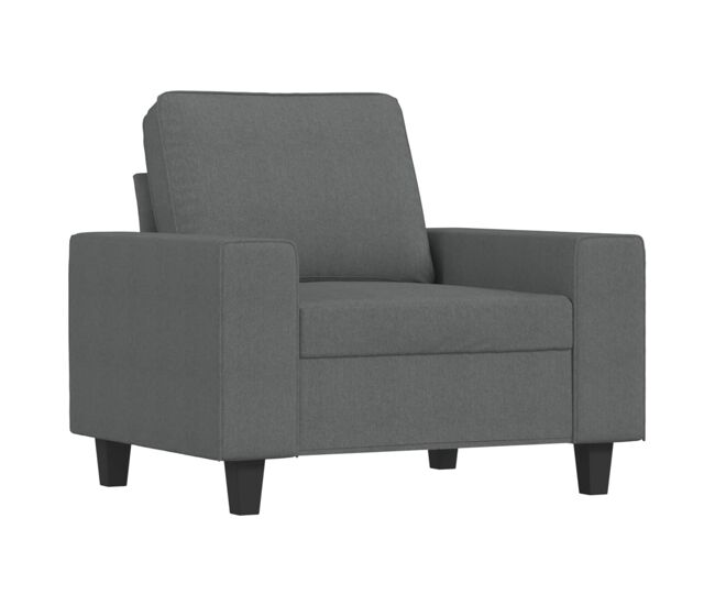 Vidaxl sillón de tela gris oscuro 60 cm