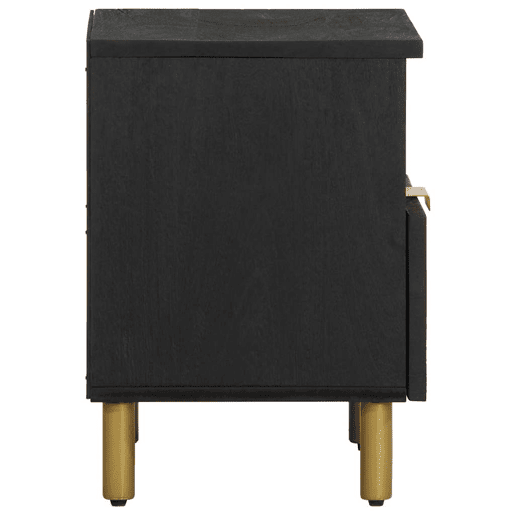 vidaXL Mesa de cabeceira 40x33x46 cm derivados de madeira preto