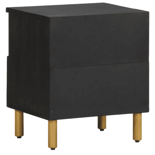 vidaXL Mesa de cabeceira 40x33x46 cm derivados de madeira preto