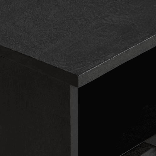vidaXL Mesa de cabeceira 40x33x46 cm derivados de madeira preto
