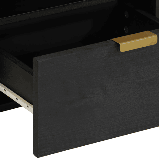 vidaXL Mesa de cabeceira 40x33x46 cm derivados de madeira preto